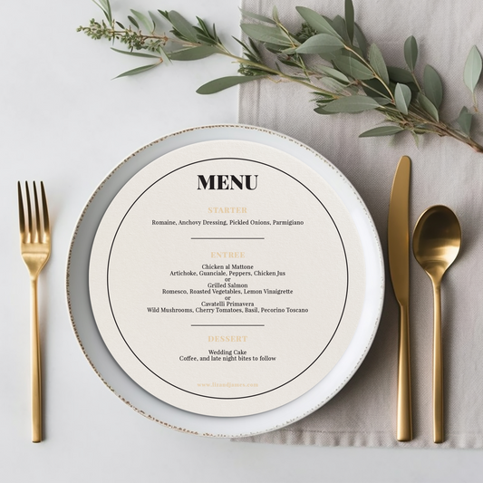 AUSTIN - MENU CARD