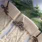 Cable Knit Stocking with a Personalized Tag