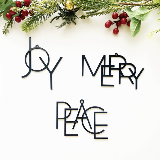 Set of 3 Acrylic Christmas Ornaments